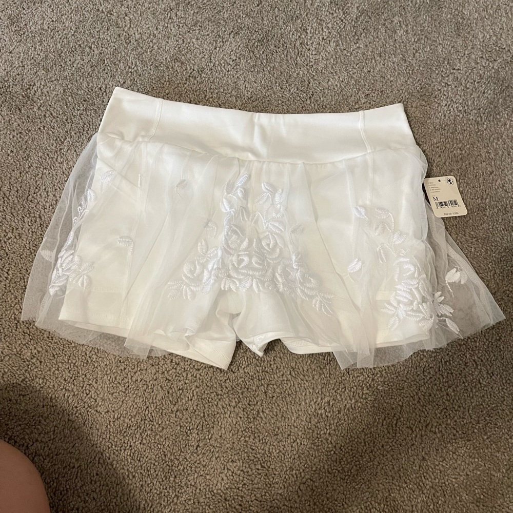 FP Movement white skort lace trim